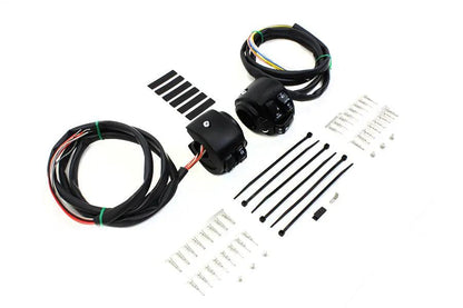 Volt Tech Handlebar Control Switch Housing Kit Black for Harley Davidson XL & FXD by Volt Tech