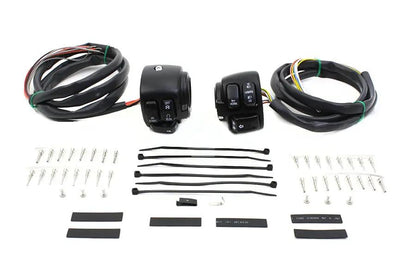 Volt Tech Handlebar Control Switch Housing Kit Black for Harley Davidson XL & FXD by Volt Tech