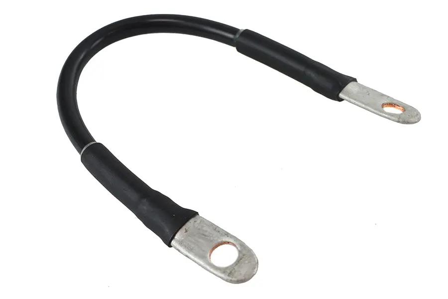 V-Twin Black Positive/Negative 10-3/4 inch Battery Cable for Harley Davidson FXR and XL Models by V-Twin