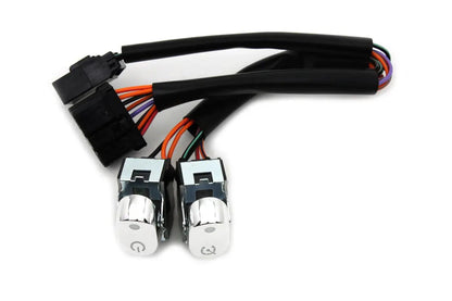 Volt Tech Rocker Style Handlebar Switch Kit Chrome for Harley Davidson FLTR 2004-2013 by Volt Tech