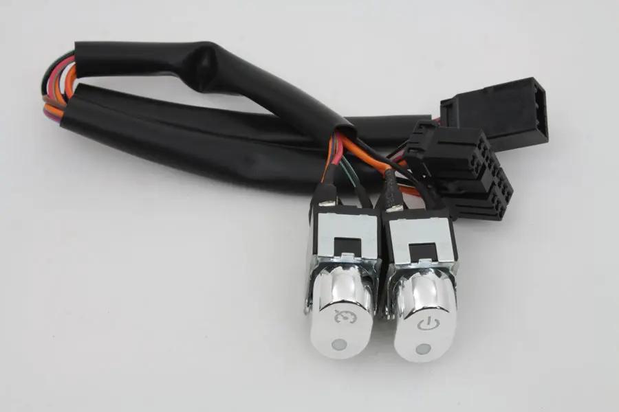 Volt Tech Rocker Style Handlebar Switch Kit Chrome for Harley Davidson FLTR 2004-2013 by Volt Tech
