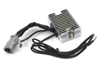 Volt Tech 38 Amp Chrome Regulator with Square Deutsch Plug for Harley Davidson FXST by Volt Tech