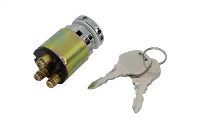 Volt Tech Chrome Ignition Key Switch for Harley Davidson FX & FXR Models - Part 71375 by Volt Tech