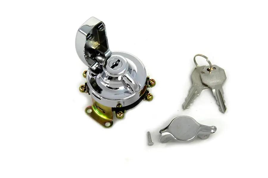 Volt Tech Fat Bob Ignition Switch with 6 Terminals Chrome Part 70399 by Volt Tech
