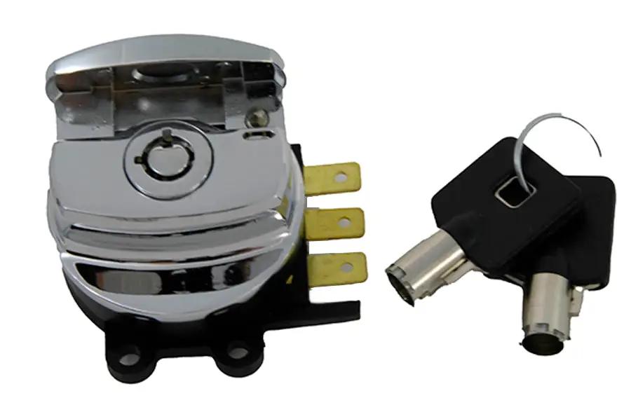 Volt Tech Hinge Ignition Switch Chrome for Harley Davidson FXST (Part #21-0207) by Volt Tech
