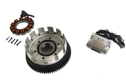 Volt Tech Alternator 19 Amp Charging System Kit with Chrome Clutch Shell for Harley Davidson XL Models by Volt Tech