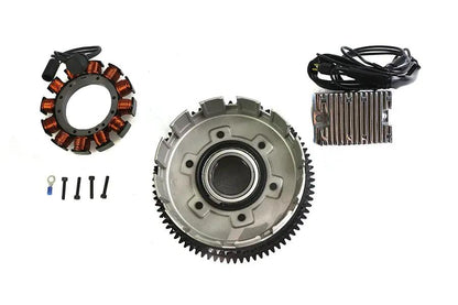 Volt Tech Alternator 19 Amp Charging System Kit with Chrome Clutch Shell for Harley Davidson XL Models by Volt Tech
