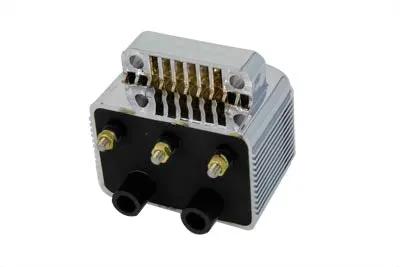 Volt Tech Chrome Single Fire Coil (Part #10-2002C) for Improved Ignition Performance by Volt Tech