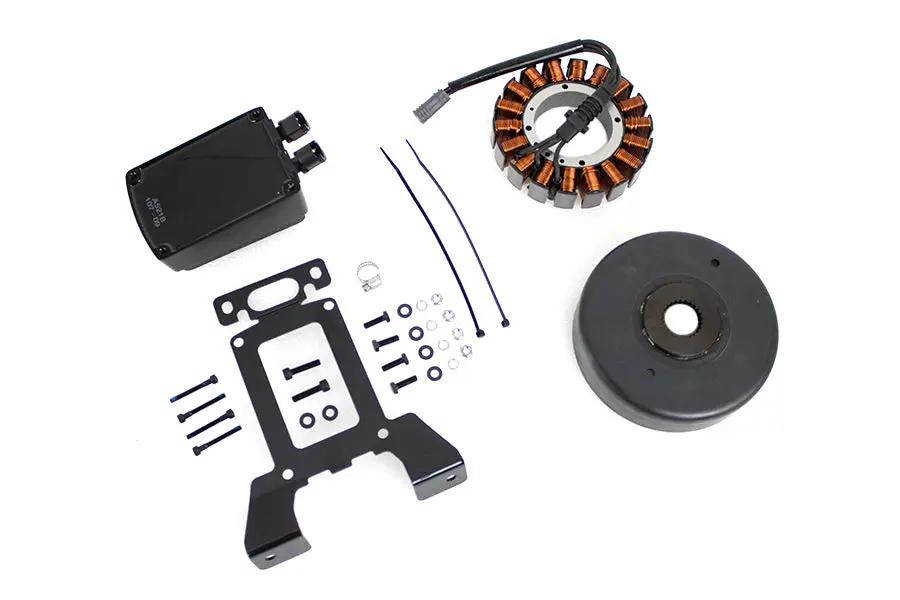 Volt Tech Alternator Charging System Kit 54 Amp Black for Harley Davidson FLT & FLHX Models by Volt Tech