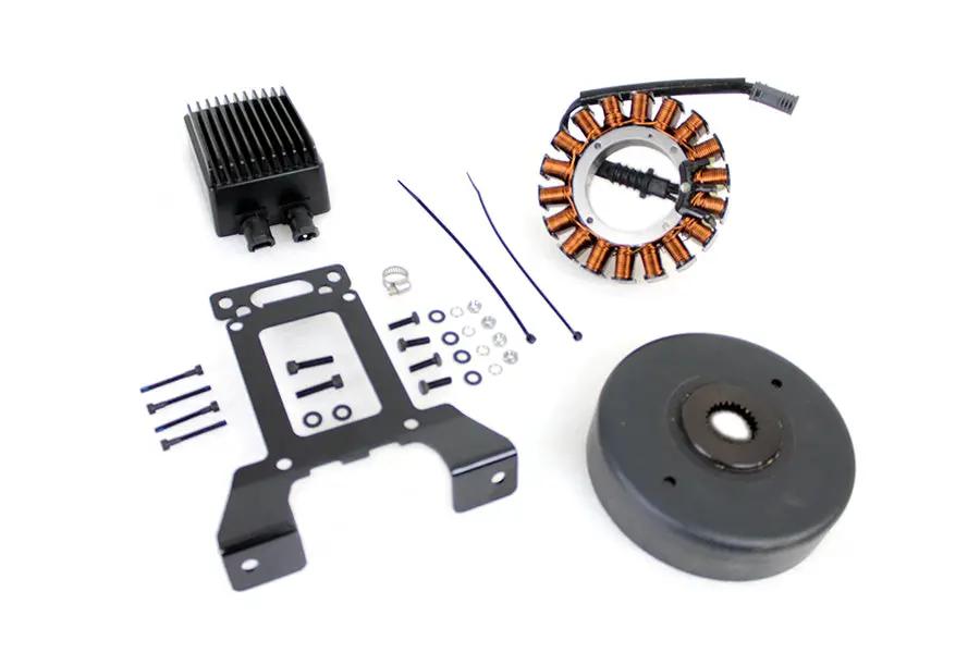 Volt Tech Alternator Charging System Kit 54 Amp Black for Harley Davidson FLT & FLHX Models by Volt Tech