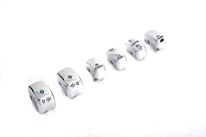 Volt Tech H18-0335CO-C Chrome Handlebar Switch Cap Set for Harley-Davidson VRSC