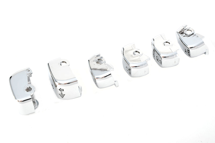 Volt Tech H18-0335CO-C Chrome Handlebar Switch Cap Set for Harley-Davidson VRSC
