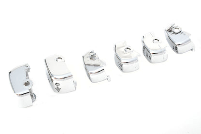 Volt Tech H18-0335CO-C Chrome Handlebar Switch Cap Set for Harley-Davidson VRSC