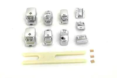 Volt Tech Handlebar Switch Cap Set Chrome for Harley Davidson FLHT (Part H18-03420CO-C) by Volt Tech