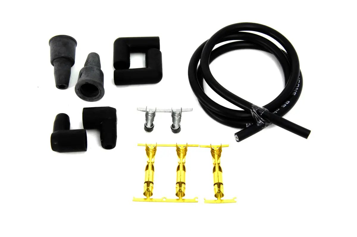 Volt Tech Black 8.5mm Spark Plug Wire Kit with Chrome Cover and Tools by Volt Tech