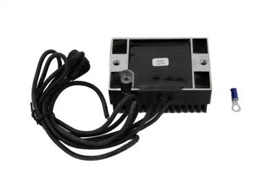 Volt Tech Black Regulator for Harley Davidson FL and FLH with 12V 17.8A Alternator (Part H1075) by Volt Tech