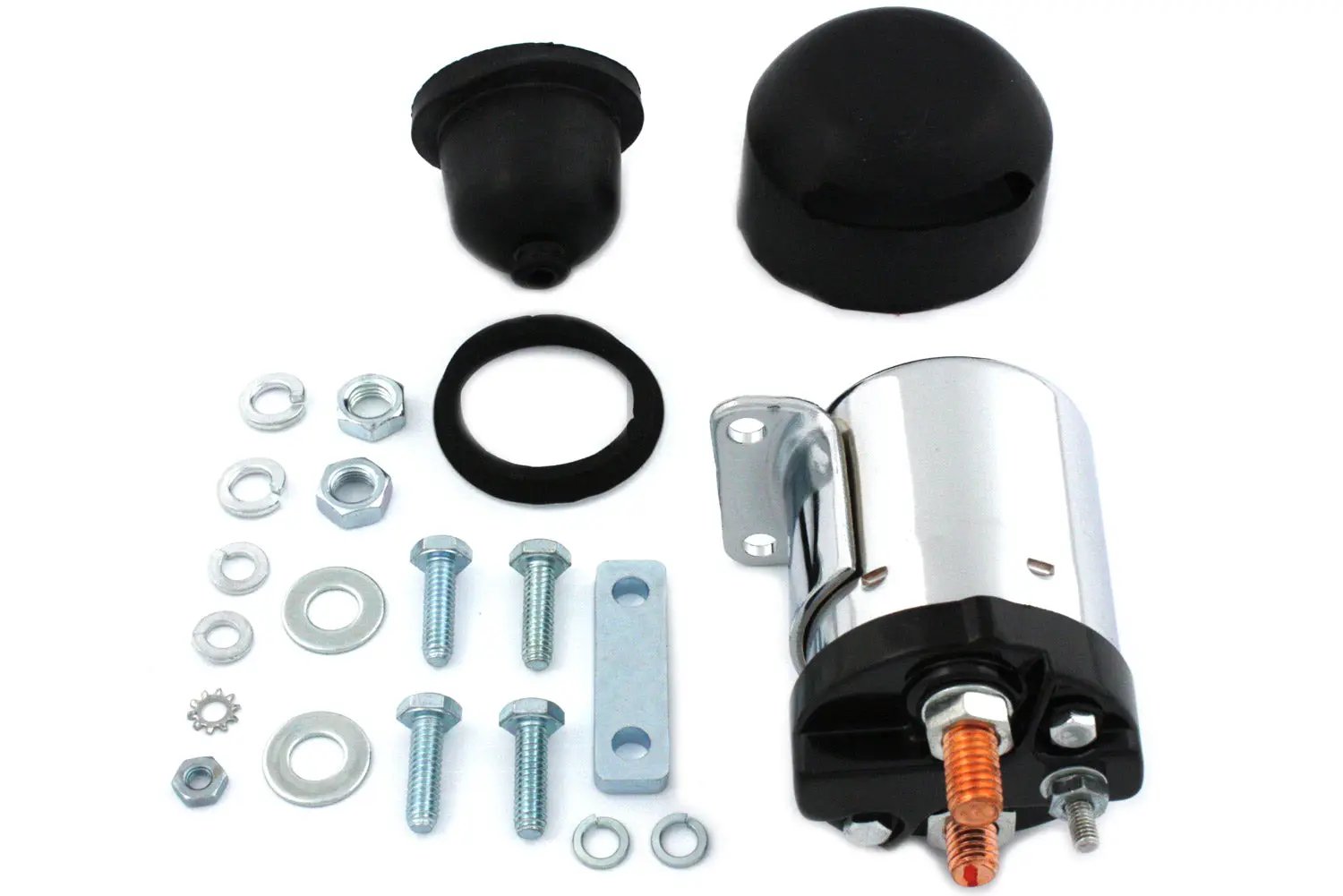 Volt Tech Chrome Starter Solenoid Kit for Harley Davidson FXST & FL Models by Volt Tech