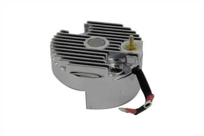 Volt Tech Chrome 12 Volt Regulator End Cover with Low Output for Harley Davidson FL and XL Models by Volt Tech
