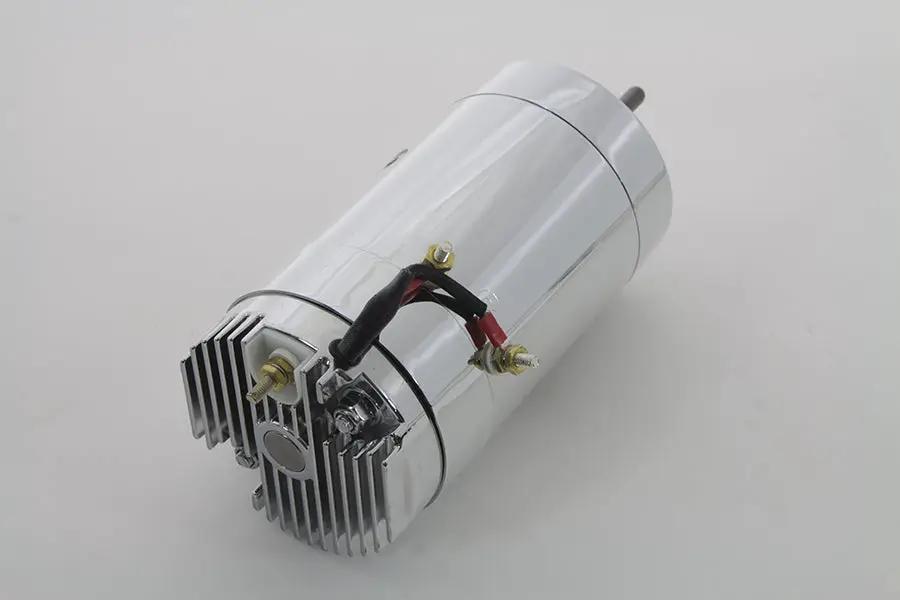 Volt Tech 12 Volt 2-Brush Generator with Low Output Chrome for Harley Davidson FL (1936-1969) by Volt Tech