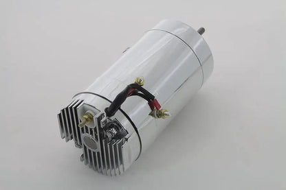 Volt Tech 12 Volt 2-Brush Generator with Low Output Chrome for Harley Davidson FL (1936-1969) by Volt Tech