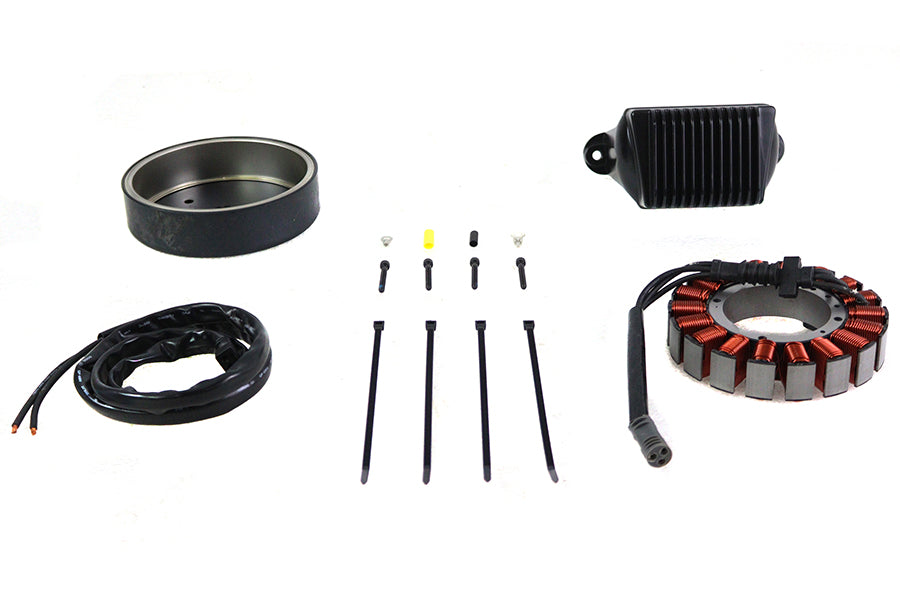 Volt Tech Alternator Charging System Kit 50 Amp for Harley Davidson FLHT and FLT Models
