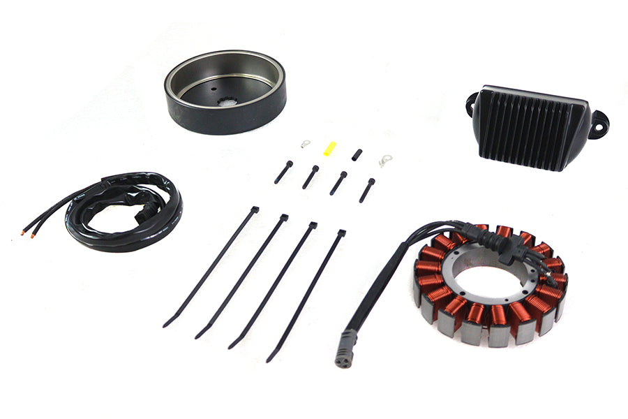 Volt Tech Alternator Charging System Kit 50 Amp for Harley Davidson FLHT and FLT Models