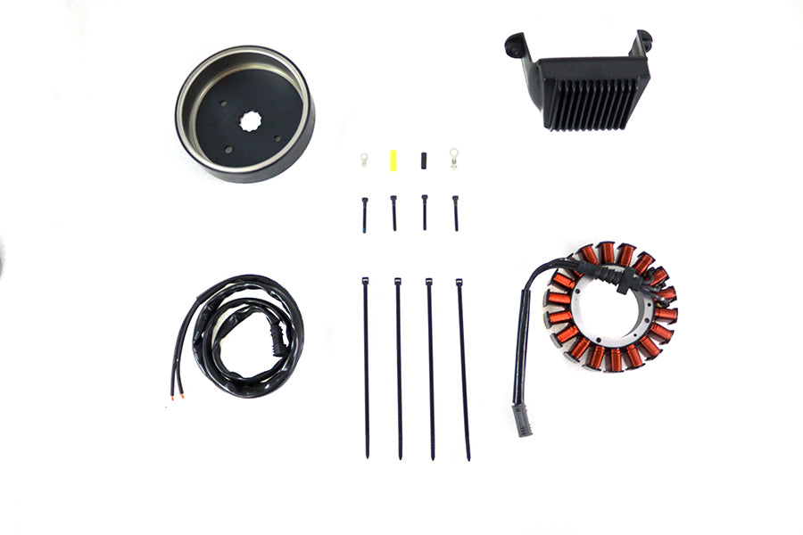 Volt Tech Alternator Charging System Kit 50 Amp for Harley Davidson FLHT and FLT Models
