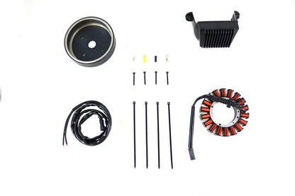 Volt Tech Alternator Charging System Kit 50 Amp for Harley Davidson FLHT and FLT Models