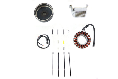 Volt Tech Alternator Charging System Kit 50 Amp for Harley Davidson FLH and FLT Models