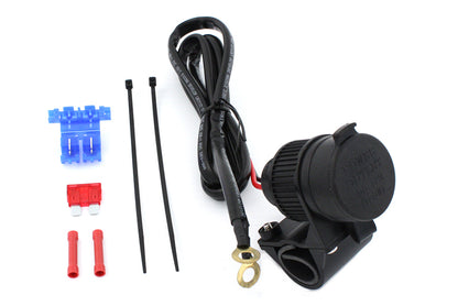 Volt Tech 12 Volt Wiring Outlet Receptacle Box with 90cm Rubber Coated Cable