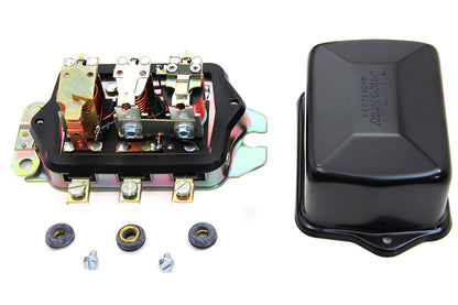 V-Twin Delco Remy Type Black 12 Volt Mechanical Regulator for Harley Davidson XL (1967-1976)