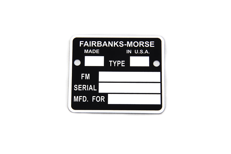 Volt Tech Magneto Name Tag for Harley Davidson XLCH 1965-1969 – Aluminum with Black Imprint, Part 77228A