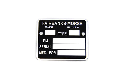 Volt Tech Magneto Name Tag for Harley Davidson XLCH 1965-1969 – Aluminum with Black Imprint, Part 77228A