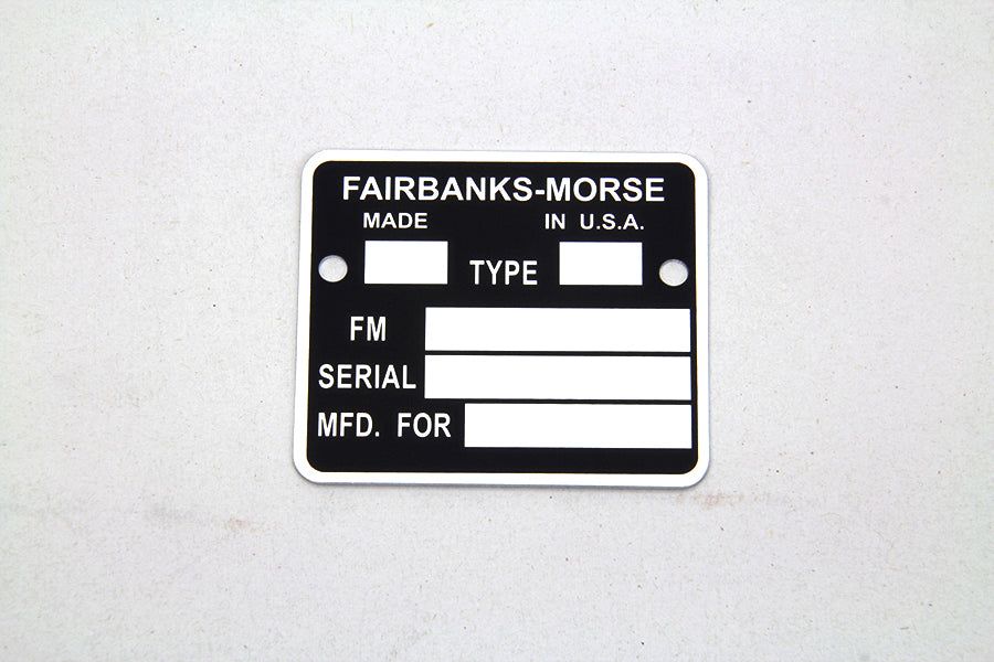 Volt Tech Magneto Name Tag for Harley Davidson XLCH 1965-1969 – Aluminum with Black Imprint, Part 77228A