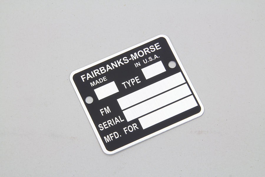 Volt Tech Magneto Name Tag for Harley Davidson XLCH 1965-1969 – Aluminum with Black Imprint, Part 77228A