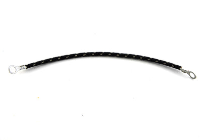 V-Twin Cloth Covered Battery Ground Wire for Harley Davidson EL Models, 7 Inch Center-to-Center Length
