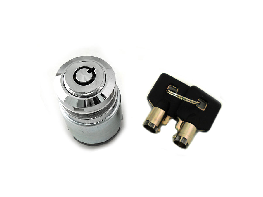 Volt Tech Chrome Ignition Key Switch for Harley Davidson FXR - Part No. 71379