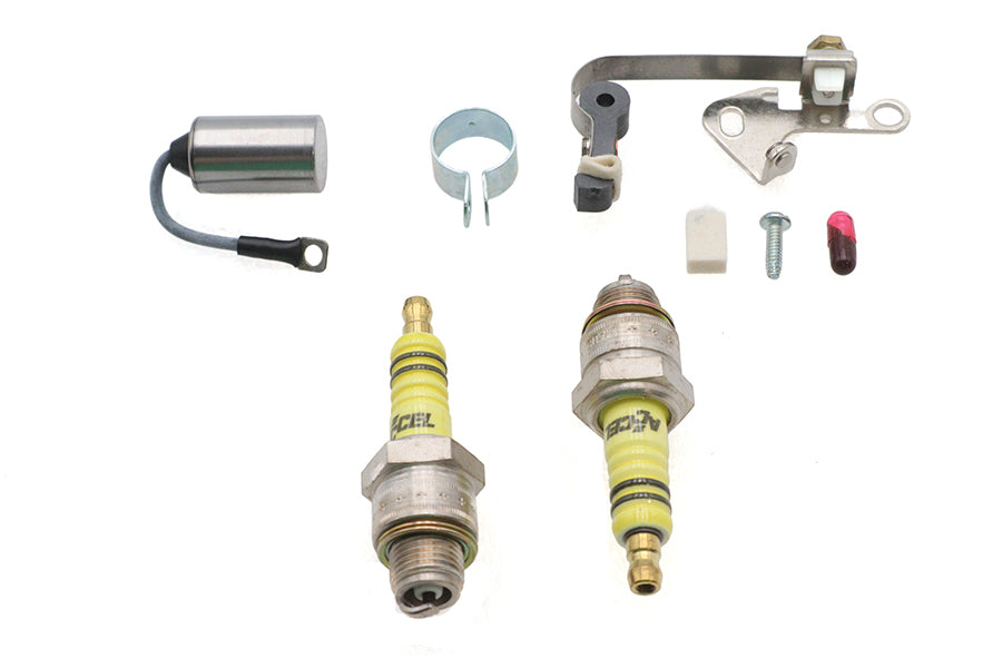 Volt Tech Ignition Tune Up Kit with Champion Spark Plugs for Harley Davidson XLCH (1958-1967)