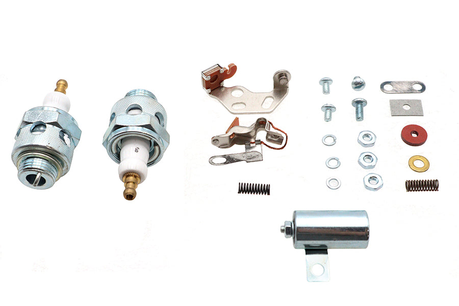 Volt Tech Ignition Tune Up Kit with Beck Spark Plugs for Harley Davidson EL & FL (1936-1945)