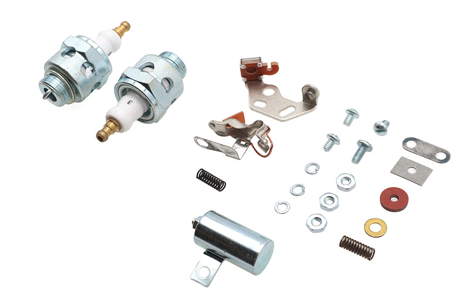 Volt Tech Ignition Tune Up Kit with Beck Spark Plugs for Harley Davidson EL & FL (1936-1945)
