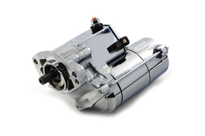 Volt Tech Starter Motor 1.8 kW Chrome for Harley Davidson FXST and FLST Models (Part Number PH125-HD07-C)
