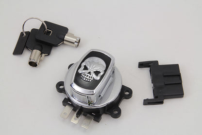 Volt Tech 21-0209ASK Electronic Ignition Switch with Skull Cap Style - Fits Harley Davidson FXDWG and FXST Models
