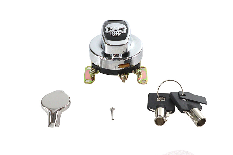 Volt Tech Fat Bob Ignition Key Switch for Harley Davidson FL (Part No. 21-0202PASK)