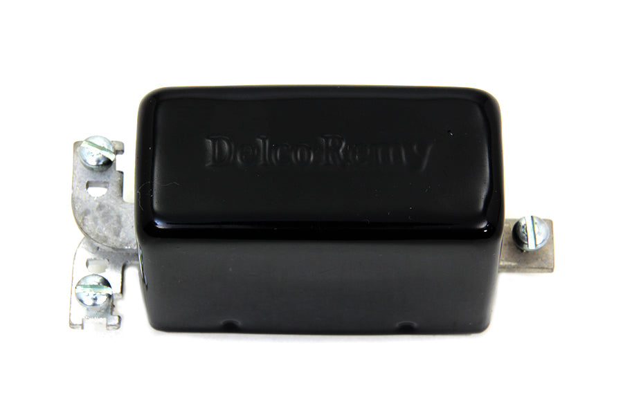 Volt Tech Black Replica Delco Remy 3-Brush Generator Relay for Harley Davidson EL & FL Models