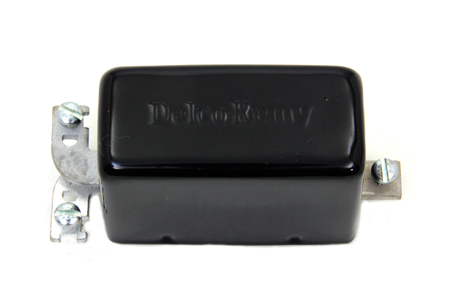 Volt Tech Black Replica Delco Remy 3-Brush Generator Relay for Harley Davidson EL & FL Models