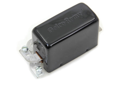 Volt Tech Black Replica Delco Remy 3-Brush Generator Relay for Harley Davidson EL & FL Models