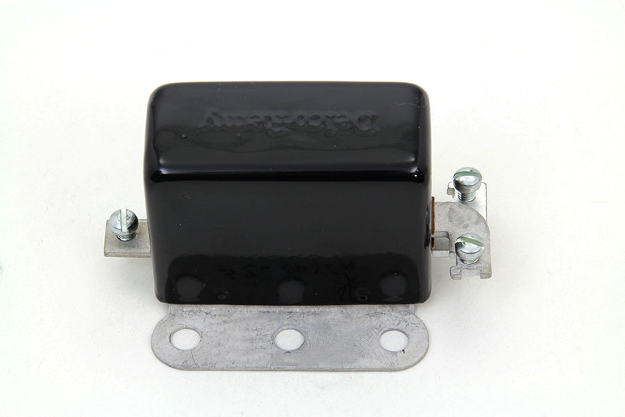 Volt Tech Black Replica Delco Remy 3-Brush Generator Relay for Harley Davidson EL & FL Models