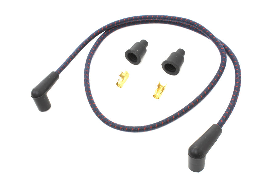 Volt Tech Universal Braided Wire Kit 7mm - 40 Inch Blue and Pink Spark Plug Wire Set