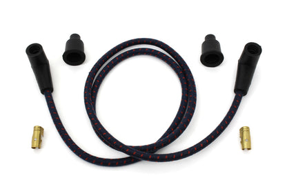 Volt Tech Universal Braided Wire Kit 7mm - 40 Inch Blue and Pink Spark Plug Wire Set