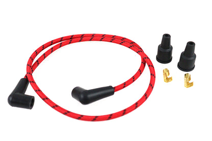 Volt Tech Universal Braided Wire Kit 7mm - 37 inch Spark Plug Wire Set with Boots and Terminals